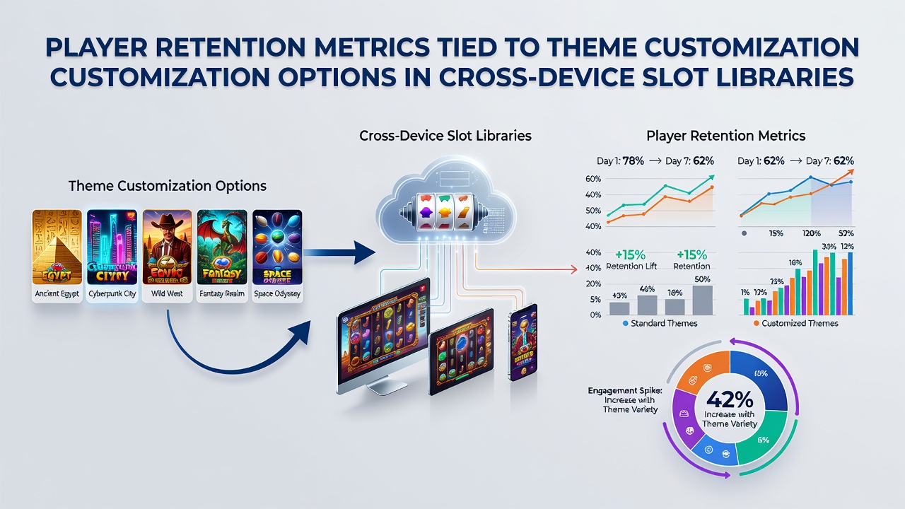 Chart showing retention trends linked to theme options in slot libraries